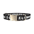 Gothic Christmas Dog Collar - metal silver