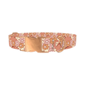 Colorful Brick Pattern Dog Collar - metal rose gold