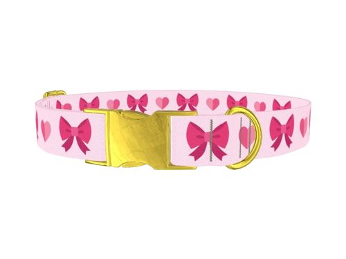 Ribbon Heart Dog Collar