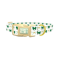 Green Bow Heart Dog Collar - plastic gold