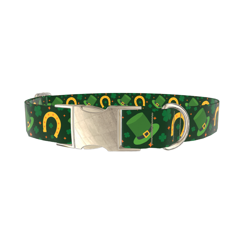 Lucky Rainbow Dog Collar - metal gold