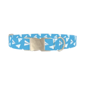 Origami Plane Dog Collar - metal silver