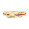 Retro Geometric Dog Collar - plastic gold