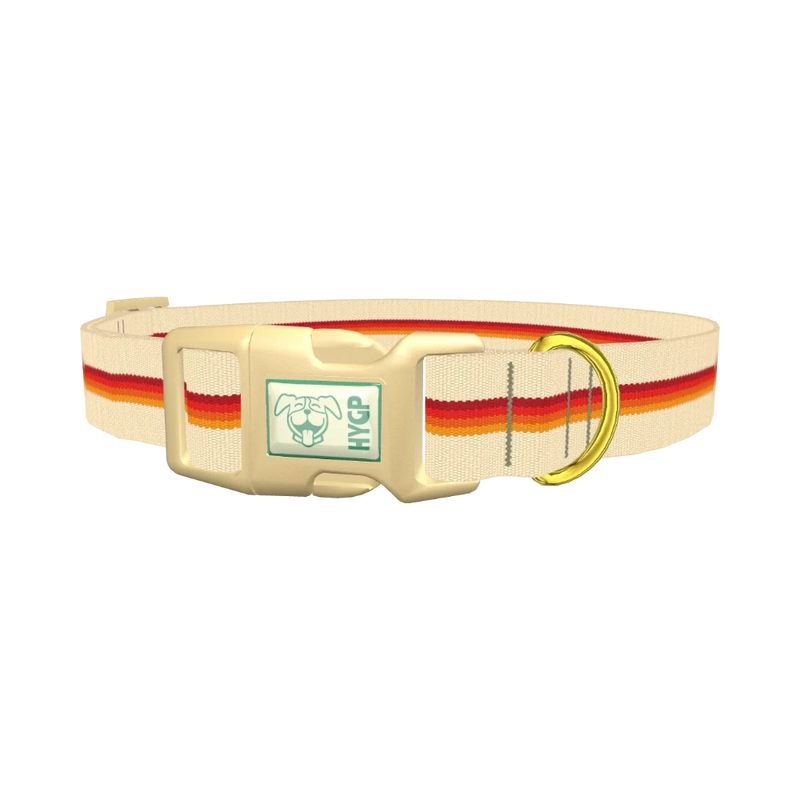 Retro Geometric Dog Collar - plastic gold