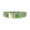 Tie Dye Spiral Dog Collar - metal gold