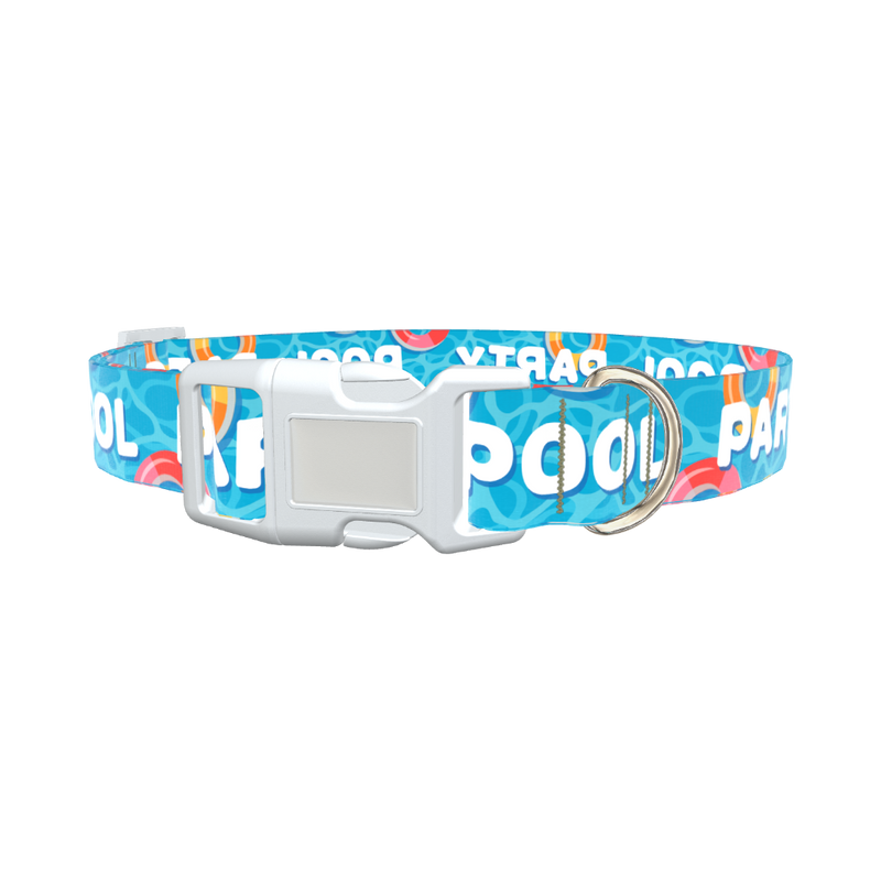 Pool Party Dog Collar - plastic rose gold