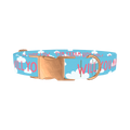 Cloud Phrase Dog Collar - metal rose gold