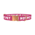 Pink Do Not Pet Dog Collar - metal rose gold