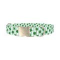 Clover Stripes Dog Collar - metal silver