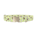 Floral Bee Dog Collar - metal silver