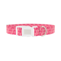 Love Peace Dog Collar - plastic silver