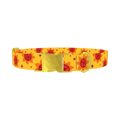Peace Symbol Sunflower Dog Collar - metal gold