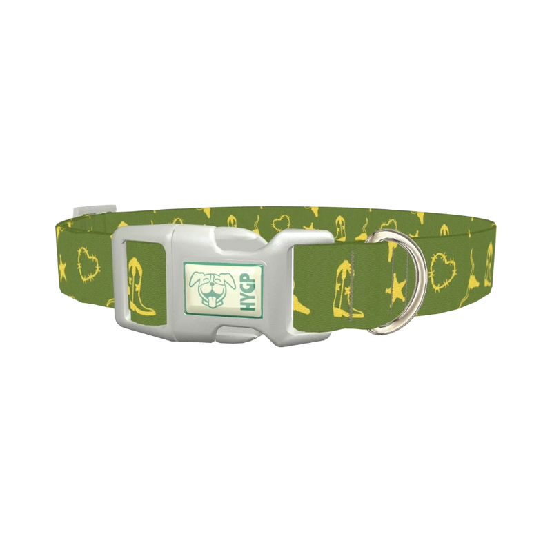 Cowboy Star Dog Collar - plastic silver