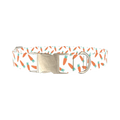 Carrot Pattern Dog Collar - metal silver