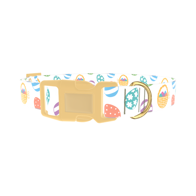 Easter Basket Dog Collar - plastic gold