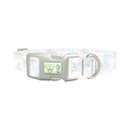 Pastel Paint Splatter Dog Collar - plastic silver