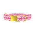 Halloween Pink Pumpkin Dog Collar - metal gold
