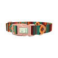 Tribal Stripes Dog Collar - plastic rose gold
