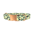Light Green Camo Dog Collar - metal rose gold