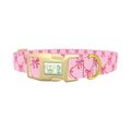 Diamond Bow Dog Collar - plastic gold