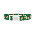 Santa Cat Face Dog Collar - plastic silver