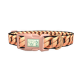 Rose Gold Chain Pattern Dog Collar - plastic rose gold
