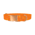 Autumn Leaf Dog Collar - metal rose gold