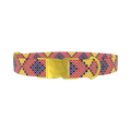 Colorful Geometric Dog Collar - metal gold