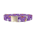 Halloween Moon Dog Collar - metal silver