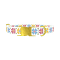 Floral Embroidery Dog Collar - metal gold
