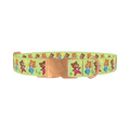 Dancing Teddy Bear Dog Collar - metal rose gold