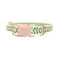 Geometric Leaf Dog Collar - plastic gold