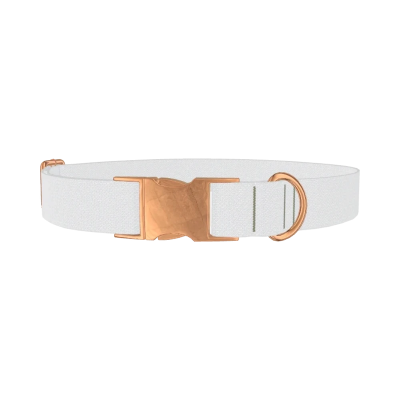 Moon Lily Color Dog Collar - metal rose gold