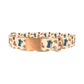 Coffee and Pastry Dog Collar - metal rose gold