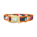 Aztec Meander Dog Collar - plastic gold