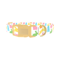 Colorful Easter Bunny Dog Collar - plastic gold