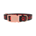 Warning Sign Dog Collar - plastic rose gold