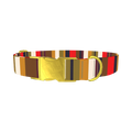 Vintage Stripes Dog Collar - metal gold