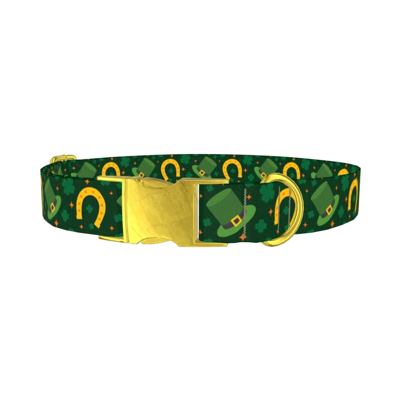 Lucky Rainbow Dog Collar - metal gold