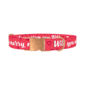 Heart Phrase Dog Collar - metal rose gold
