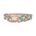 Deer and Cabin Forest Dog Collar - plastic rose gold