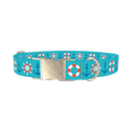 Nautical Anchor Dog Collar - metal silver