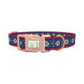 Geometric Rhombus Dog Collar - plastic rose gold