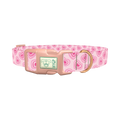 Layered Heart Dog Collar - plastic rose gold
