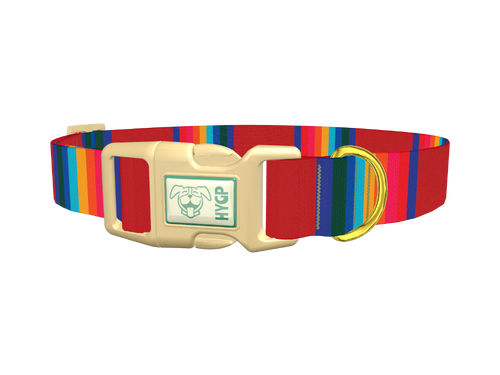 Striped Rainbow Dog Collar