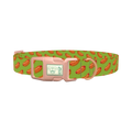 Hot Dog Pattern Dog Collar - plastic rose gold