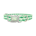 Crocodile Pattern Dog Collar - plastic silver