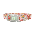 Pink Floral Bouquet Dog Collar - plastic silver