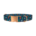 Alien Space Adventure Dog Collar - metal rose gold