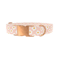 Peach Daisy Pattern Dog Collar - Thumbnail 2
